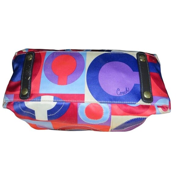 Coach 2008 Madison Sabrina Graphic Op Art Convertible Strap Satchel Hobo Bag - Picture 9 of 11